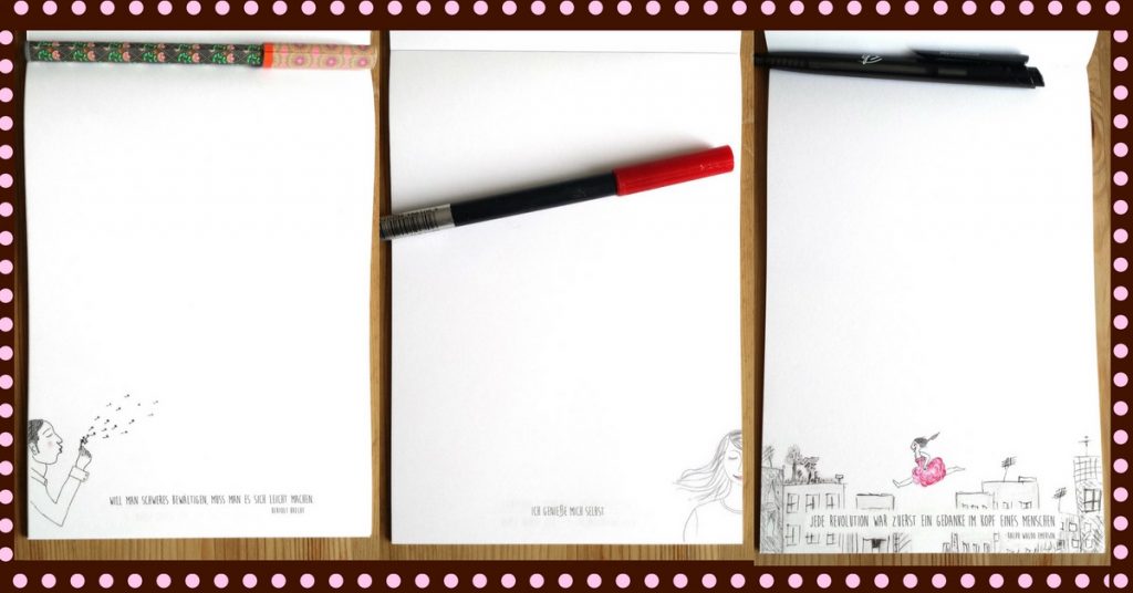 Notizblöcke schöner Leben